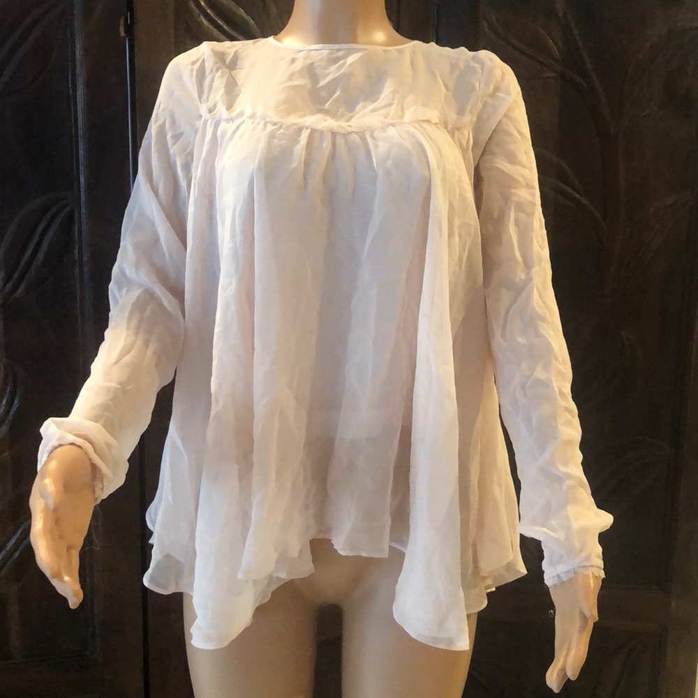 New 7 seven for all mankind pink blush blouse S